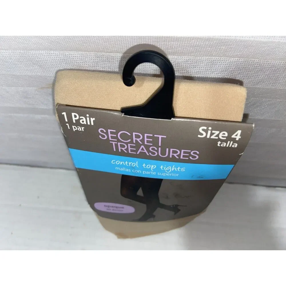 Secret Treasures 1 pair size 4 Control Top Tights Chino Brand New!